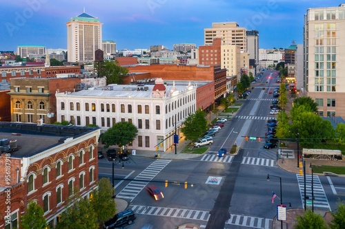 Fototapeta Naklejka Na Ścianę i Meble -  Downtown city skyline of Montgomery, Alabama, United States.