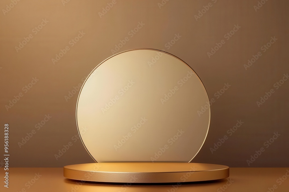 3d Mock up Metallic gold podium with reflective surfaces and sleek lines Pedestal stage for premium electronics presentation Sophisticated scene for advertising Sale promotion back 3d Mock up Metallic gold podium with reflective surfaces and sleek lines Pedestal stage for premium electronics presentation Sophisticated scene for advertising Sale promotion back