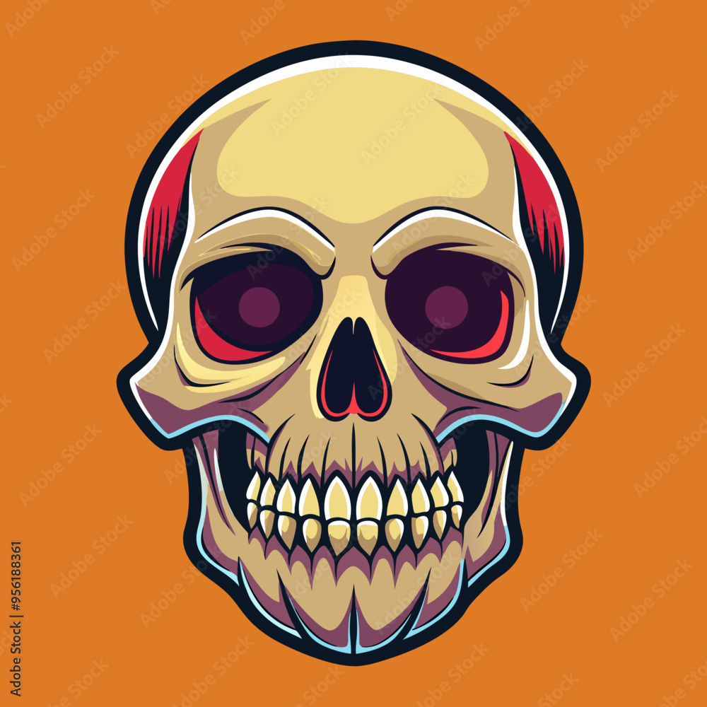 Fototapeta premium vector illustration of skull