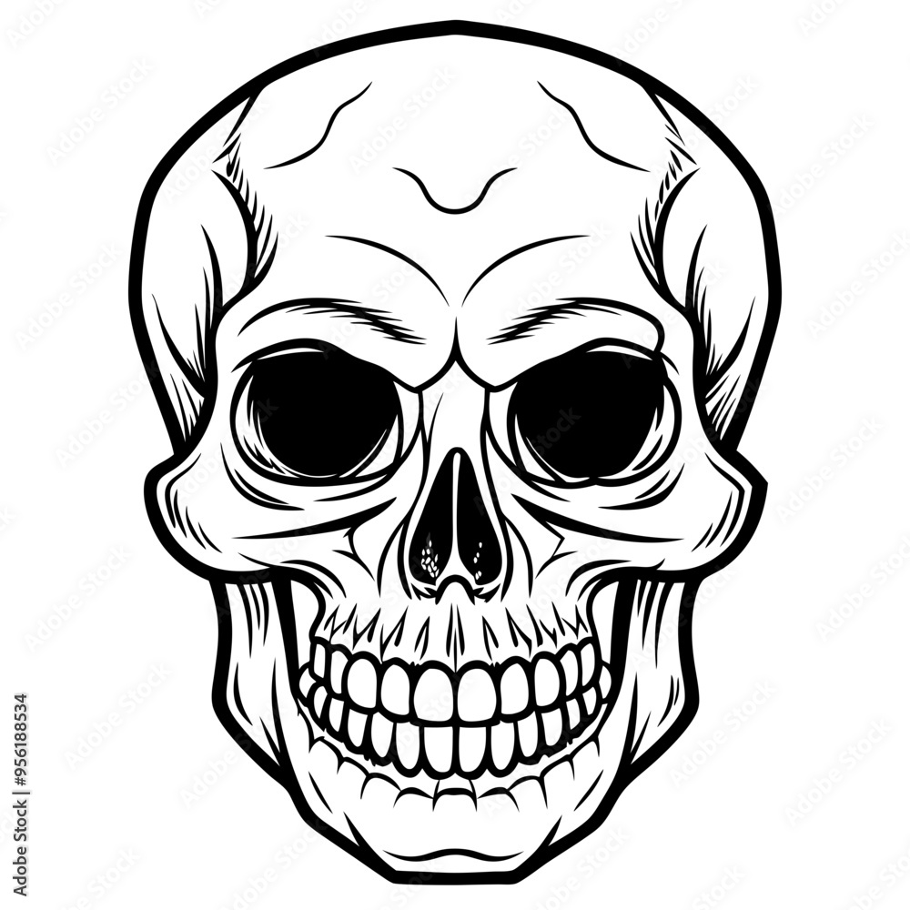 Fototapeta premium vector illustration of skull