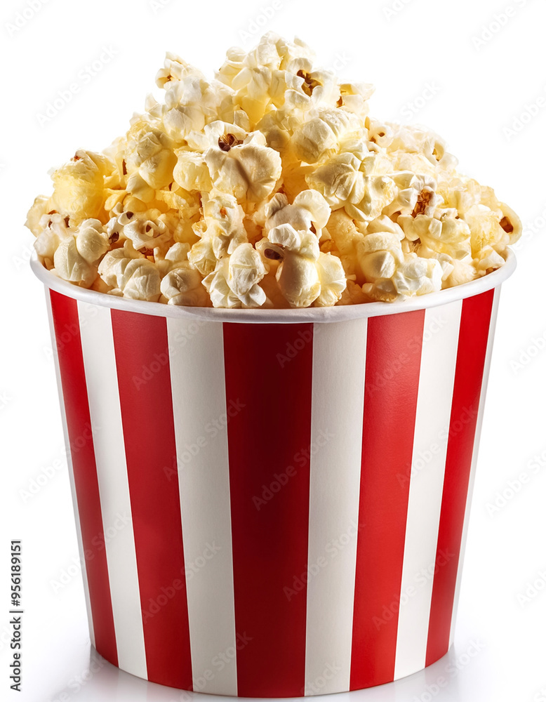Rich popcorn, isolated on white background Rich popcorn, isolated on white background