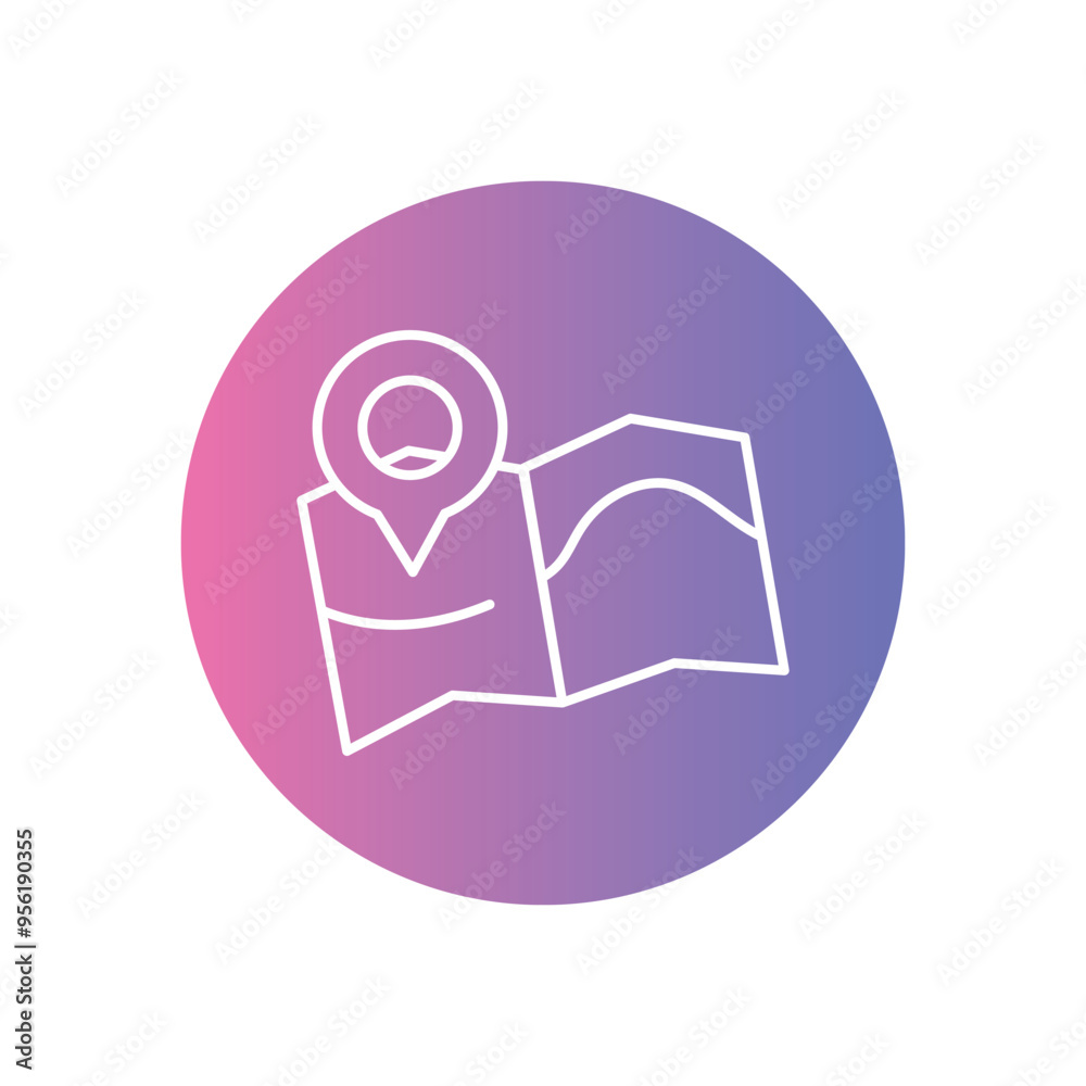 Map icon vector stock illustration Map icon vector stock illustration