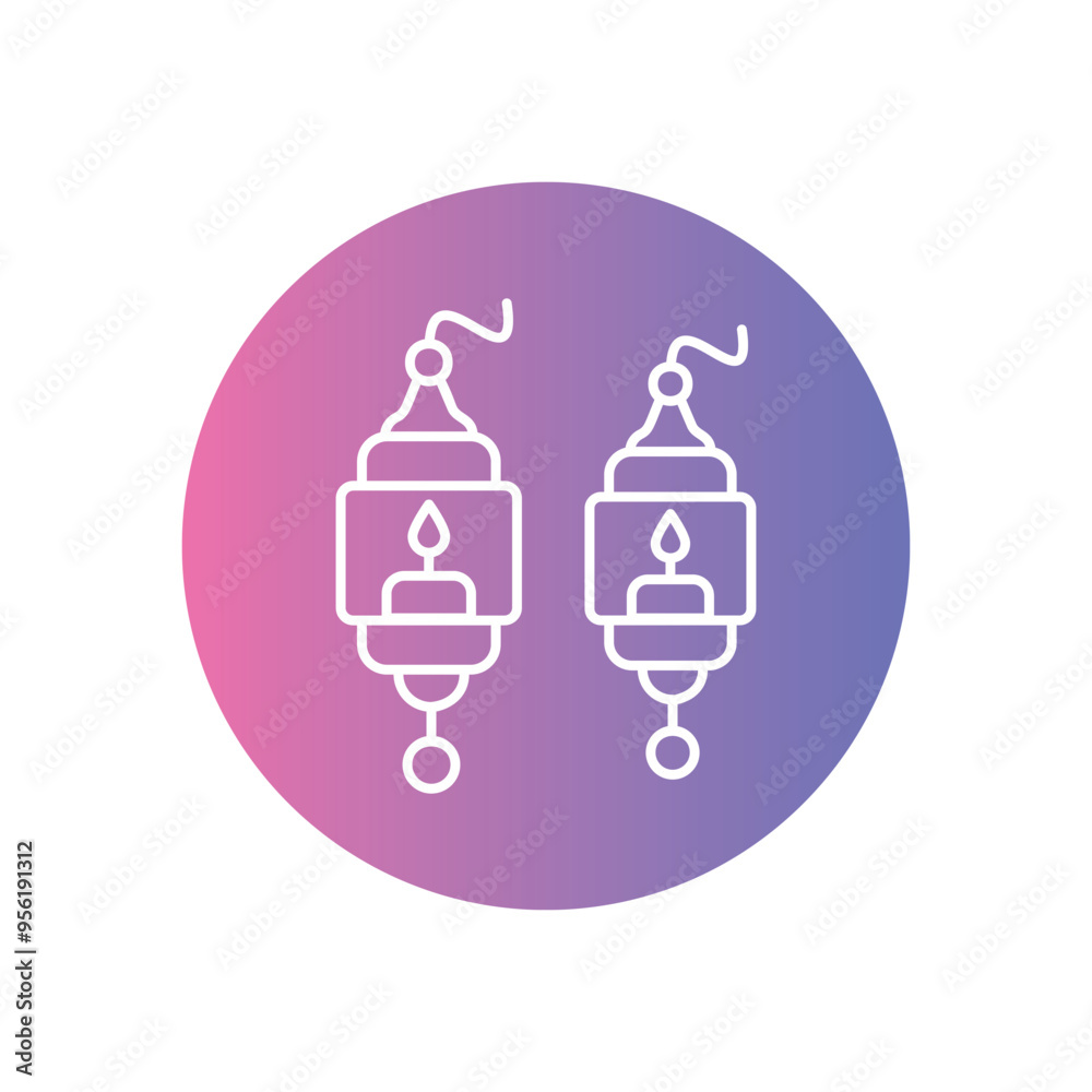 Lantern icon vector stock illustration Lantern icon vector stock illustration