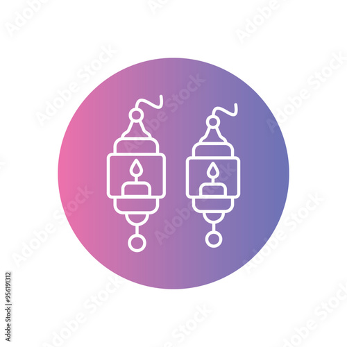 Lantern icon vector stock illustration