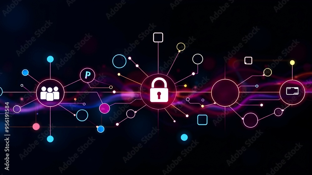 Image of a lock symbol on a digital background. Cyber security and data protection. Privacy concept Image of a lock symbol on a digital background. Cyber security and data protection. Privacy concept