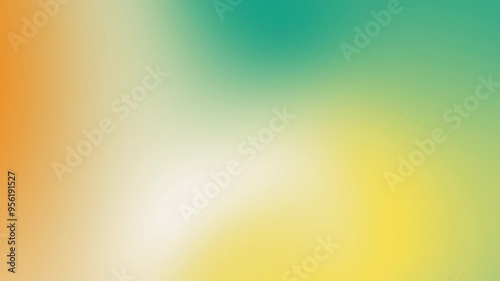 Blurred gradient background in orange, white, yellow, and green, ideal for modern branding, presentations, websites, and social media posts.