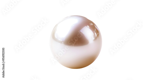 A beautiful pearl, isolated on white background 