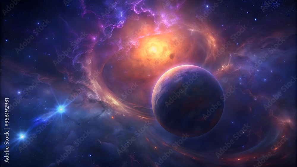 illustration of planets in space