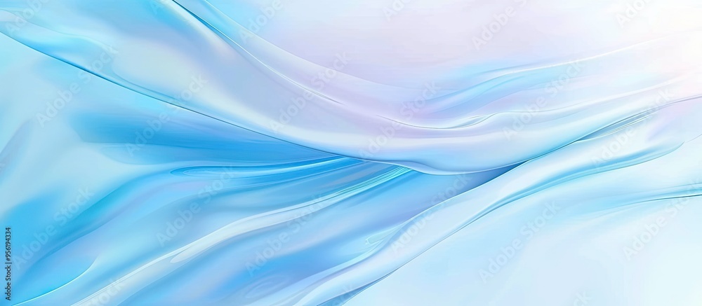 Smooth blue curve design blending with blurred lines creates a light blue gradient abstract banner background with ample copy space image Smooth blue curve design blending with blurred lines creates a light blue gradient abstract banner background with ample copy space image