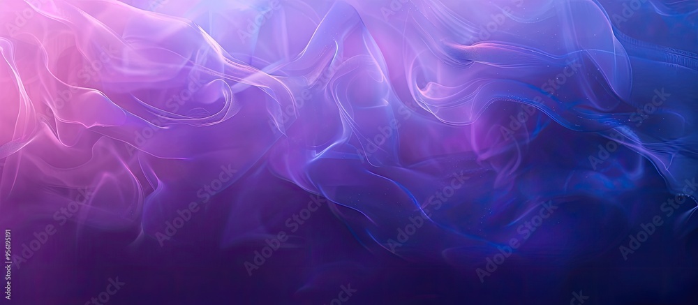 Obraz premium Gradient background in shades of dark purple and blue with copy space image