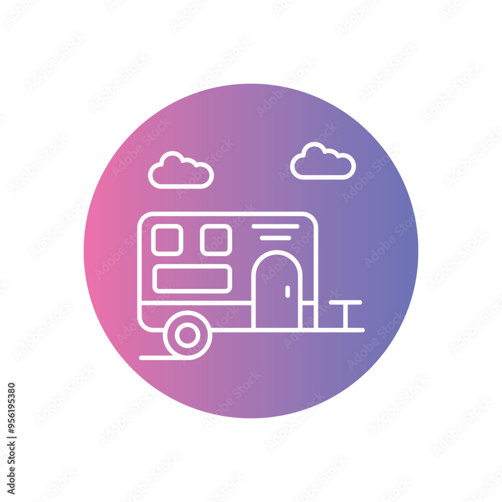 Recreational Vehicle icon vector stock illustration Recreational Vehicle icon vector stock illustration