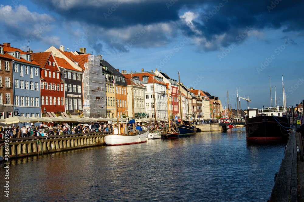 Canal in Nyhavn Harbour. Copenhagen, Denmark Canal in Nyhavn Harbour. Copenhagen, Denmark