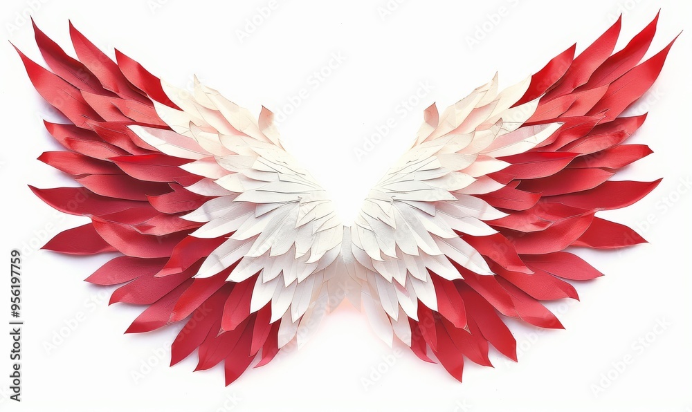 Obraz premium Delicate Paper Wings Crafted with Precision, Captured in Stunning 4K UHD
