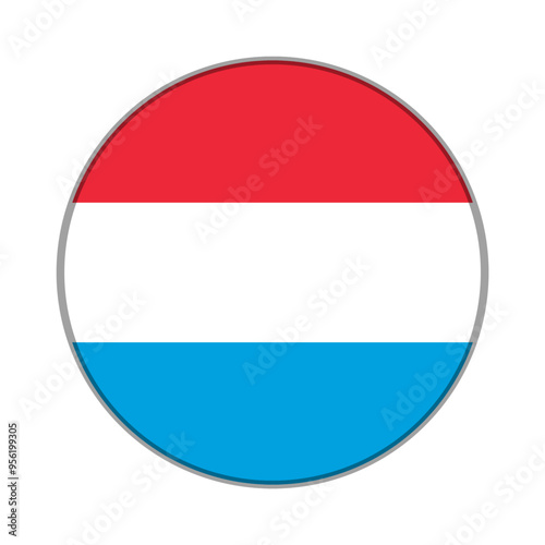 Free Download The flag of Luxembourg. Flag icon. Standard color. Round flag. Computer illustration. Digital illustration. Vector illustration. - GFXLoad
