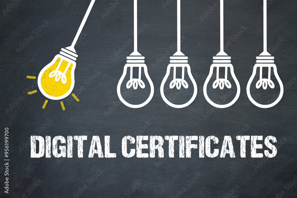 Fototapeta premium Digital Certificates 