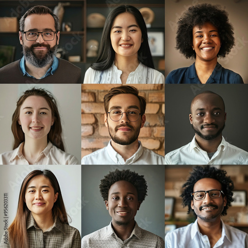 Virtual Meetings: A screenshot or staged photo of a virtual meeting with diverse participants