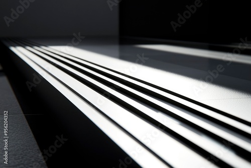 Abstract Staircase with Light and Shadow