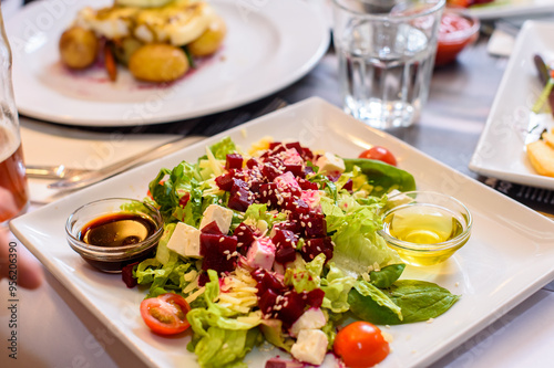 Delicious breakfast in a Copenhagen restaurant