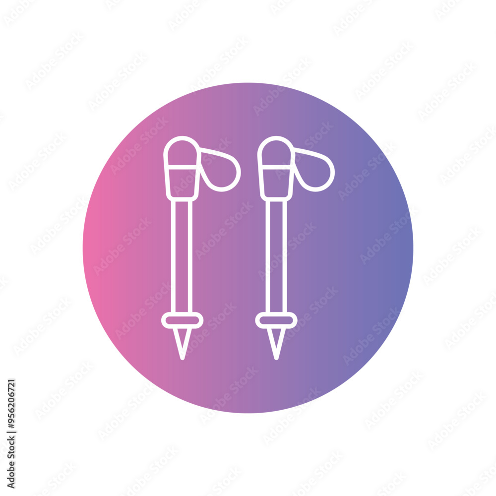 Hiking Stick icon vector stock illustration Hiking Stick icon vector stock illustration