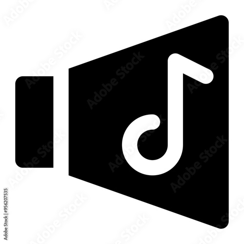 audio, sound, speaker, media, multimedia solid or glyph icon