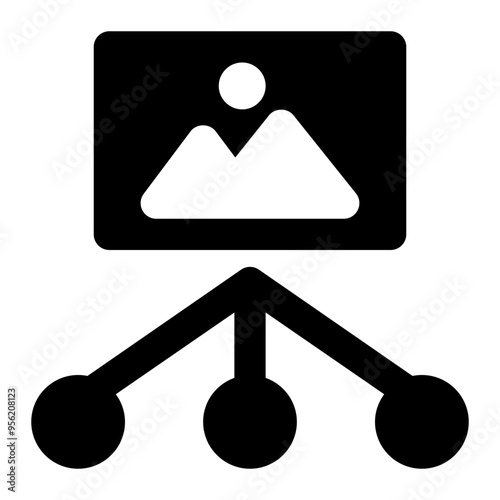 share, picture, image, media, multimedia solid or glyph icon