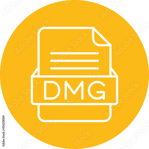 DMG File Format Vector Icon Design photo