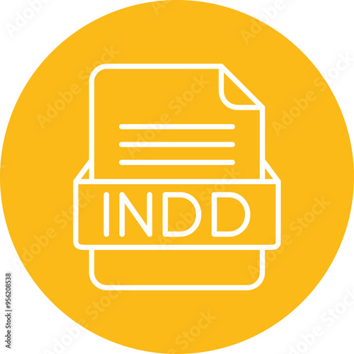 INDD File Format Vector Icon Design