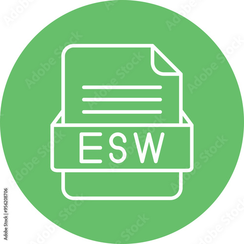 ESW File Format Vector Icon Design