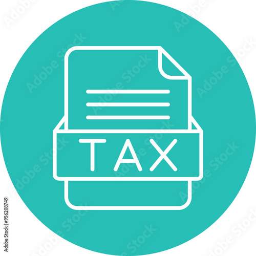 TAX File Format Vector Icon Design