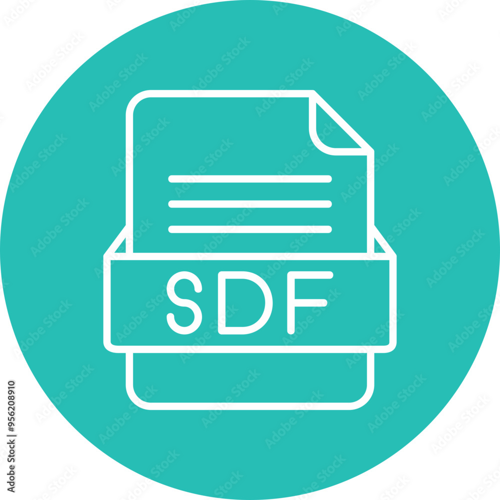 SDF File Format Vector Icon Design SDF File Format Vector Icon Design