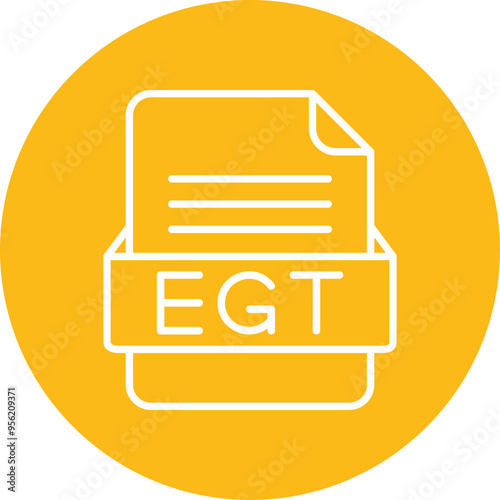 EGT File Format Vector Icon Design