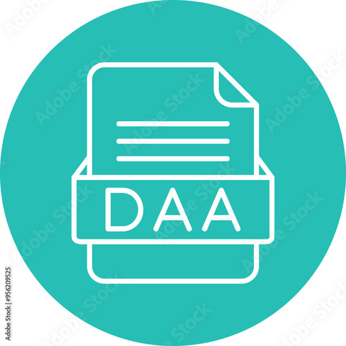 DAA File Format Vector Icon Design