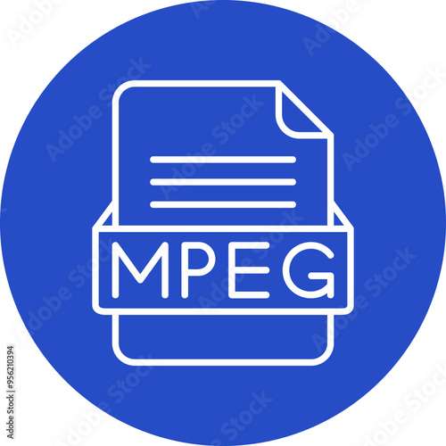 MPEG File Format Vector Icon Design photo