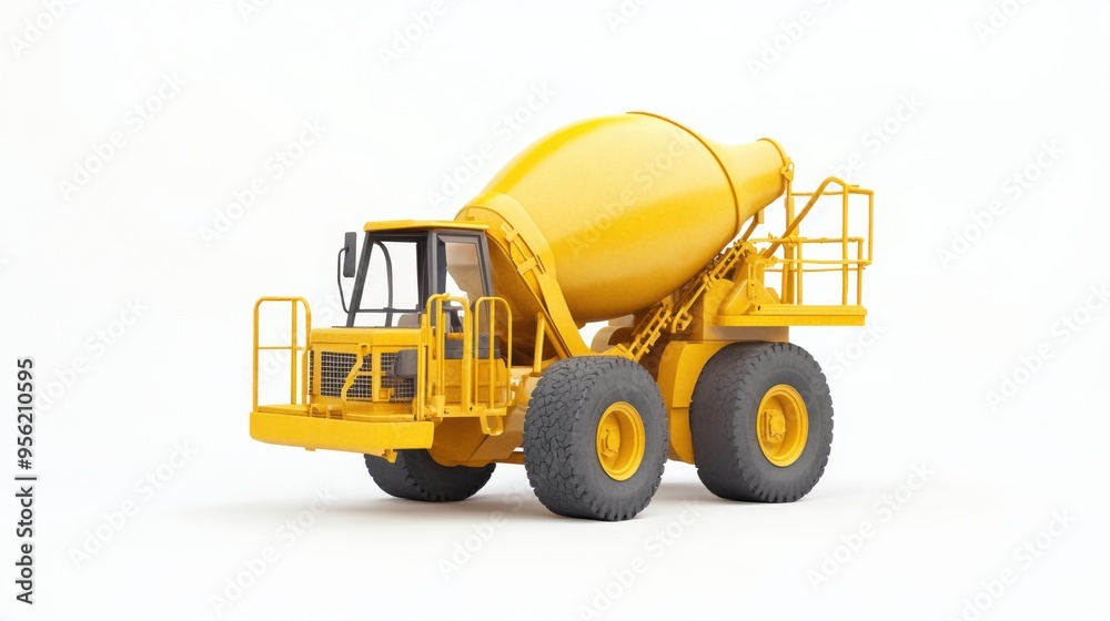 Concrete mixer isolated white background studio shot durable build Concrete mixer isolated white background studio shot durable build