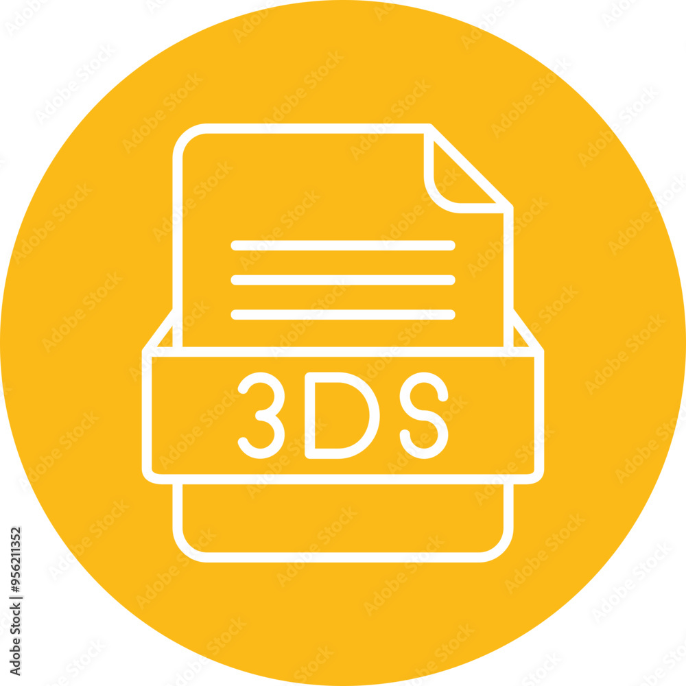 3DS File Format Vector Icon Design 3DS File Format Vector Icon Design