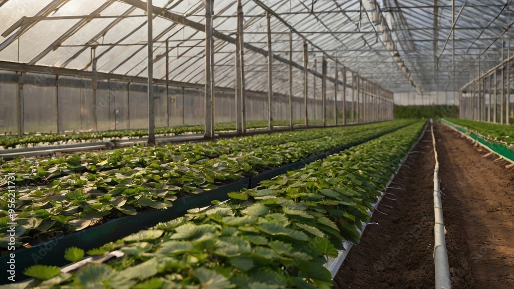 Agriculture, modern farming in a greenhouse Agriculture, modern farming in a greenhouse