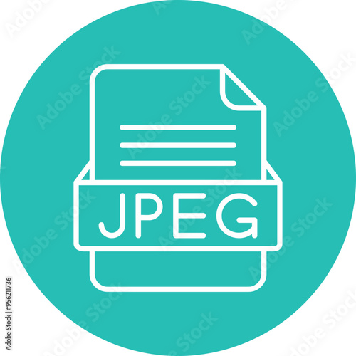 JPEG File Format Vector Icon Design