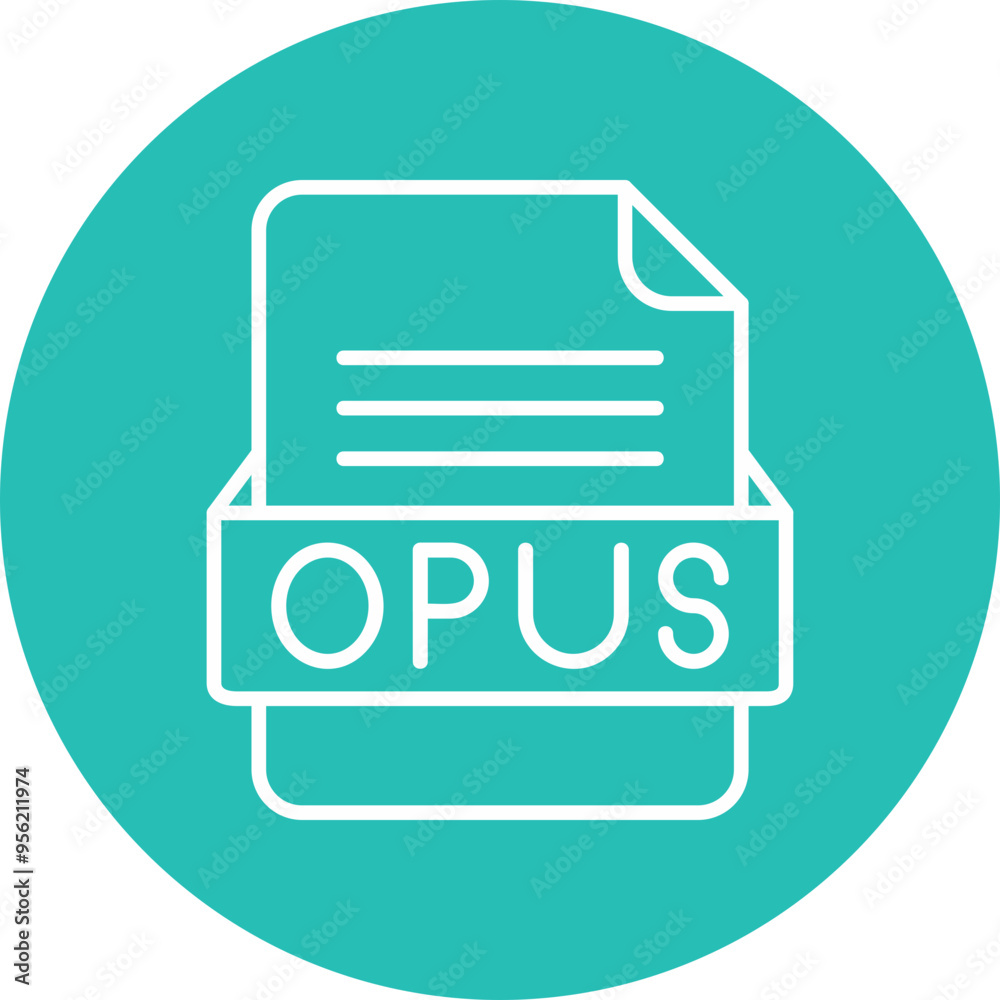 OPUS File Format Vector Icon Design OPUS File Format Vector Icon Design