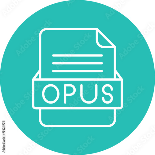 OPUS File Format Vector Icon Design