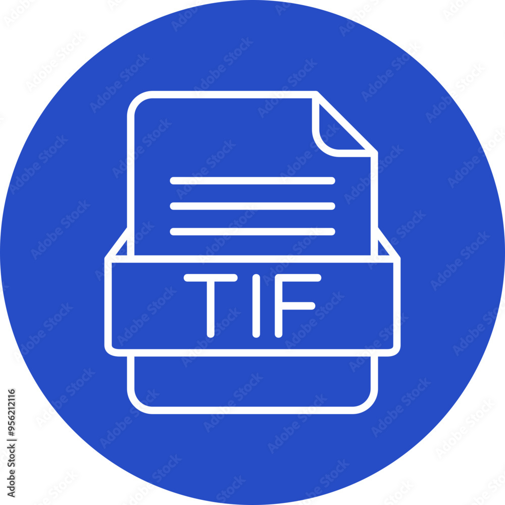 TIF File Format Vector Icon Design TIF File Format Vector Icon Design