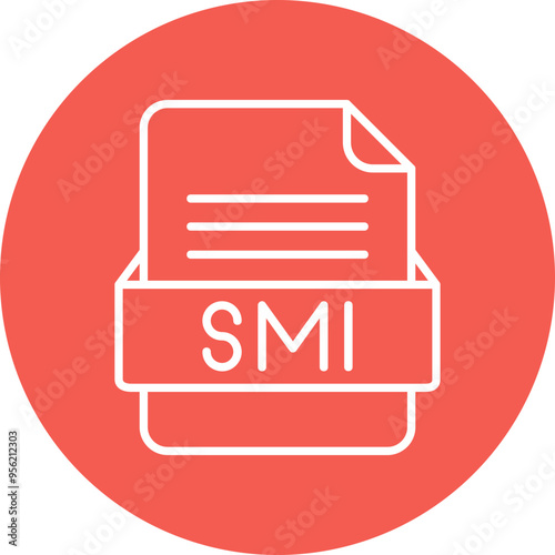 SMI File Format Vector Icon Design