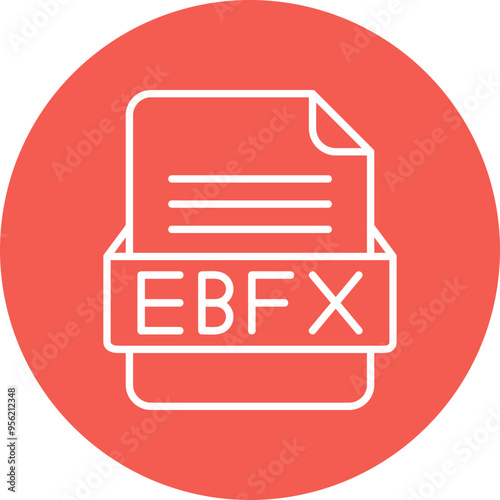 EBFX File Format Vector Icon Design