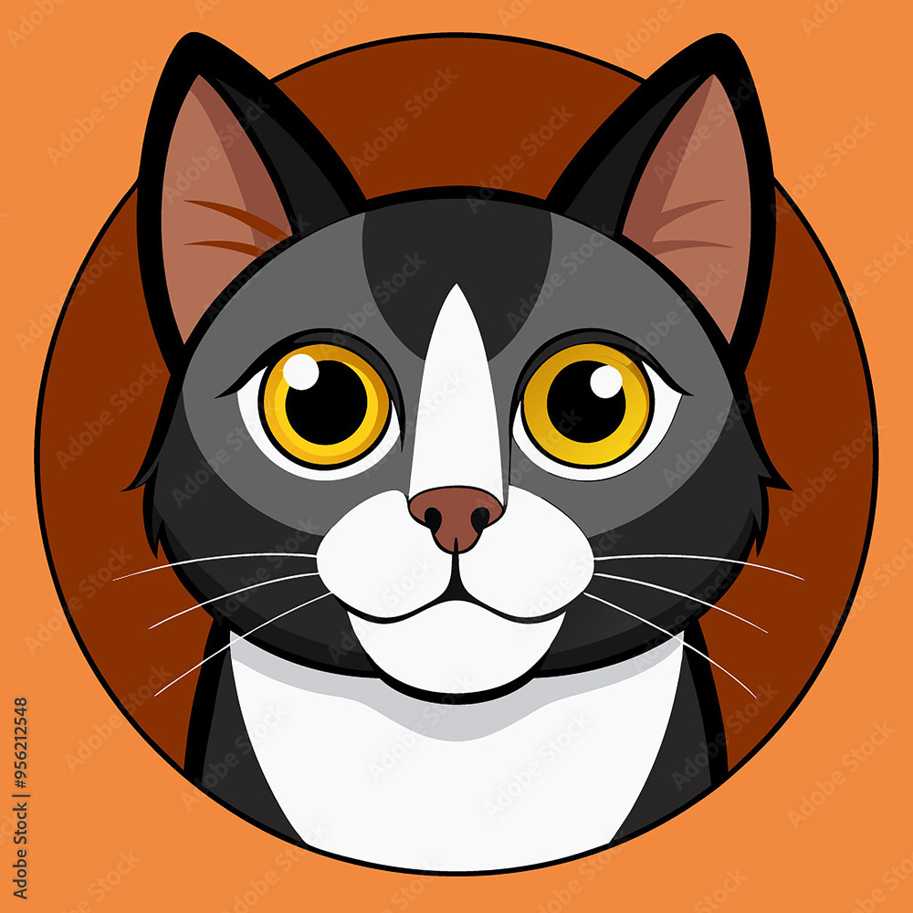 Fototapeta premium cat vector and cartoon cat illustration cute baby cat