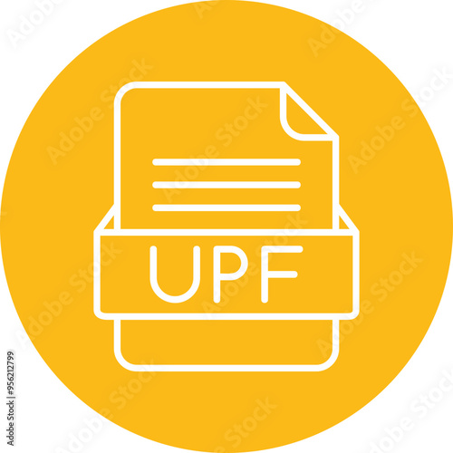 UPF File Format Vector Icon Design