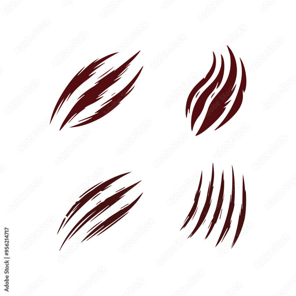 animal Claw scratches mark set. animal Claw scratches mark set.