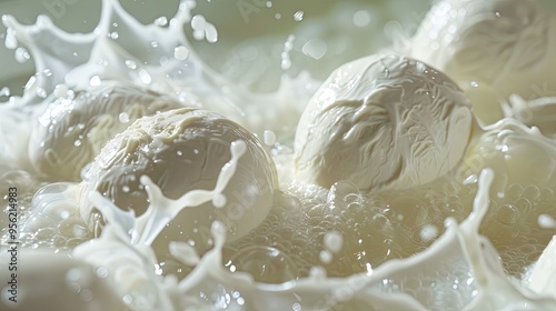 production of buffalo mozzarella from Campania in a dairy