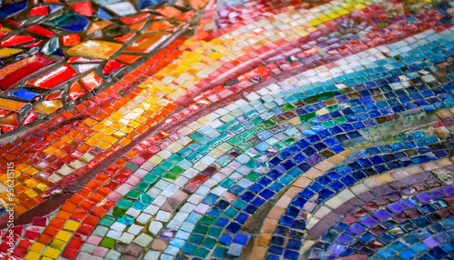 Close-Up of Mosaic Tiles