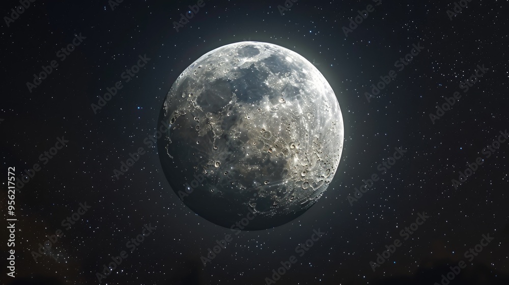 Fototapeta premium Zoom recording of the moon at full moon