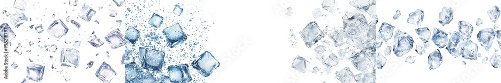Isolated and selectively focused, falling sea salt on white Isolated and selectively focused, falling sea salt on white