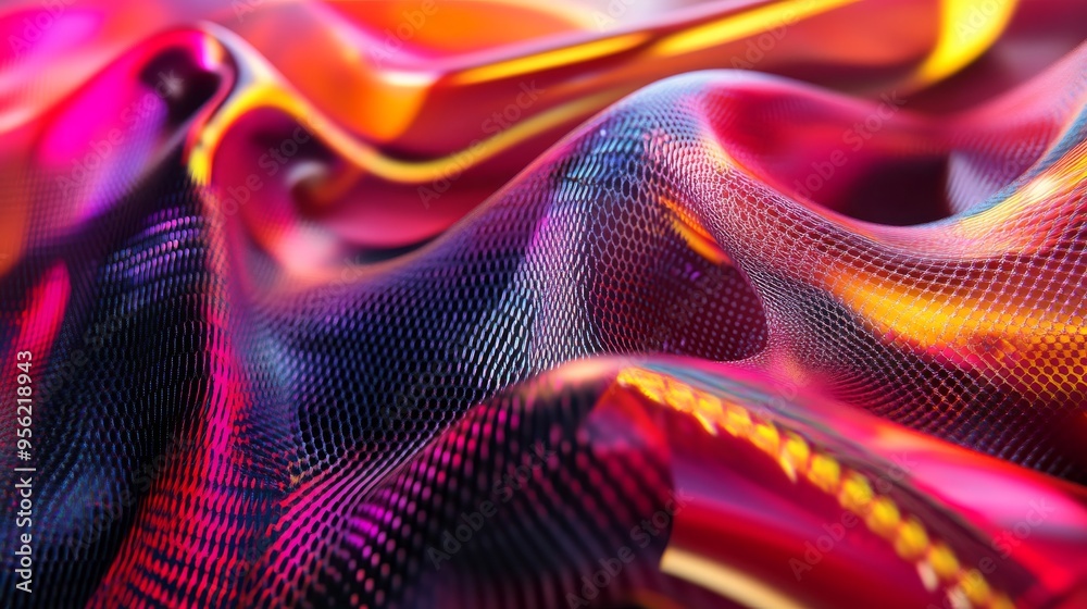 Luminous Neon Mesh: Abstract Glossy Plastic Patterns in Ultra HD Luminous Neon Mesh: Abstract Glossy Plastic Patterns in Ultra HD